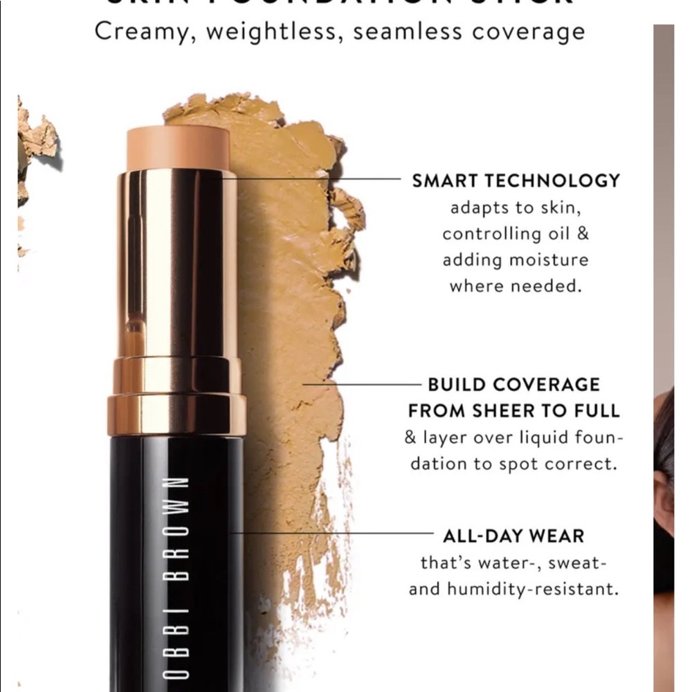 Bobbi Brown SKIN FOUNDATION STICK Warm Beige  Lg size. 31 OZ    🚫 swatched NIB